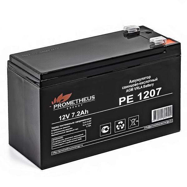 Prometheus Energy аккумулятор свинцово-кислотный PE 1207 12V 7.2Ah