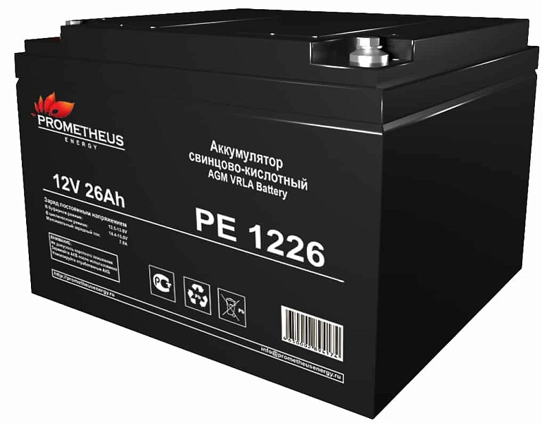 Prometheus Energy аккумулятор свинцово-кислотный PE 1226 12V 26Ah