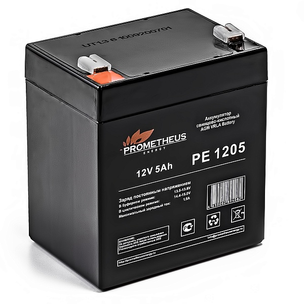 Prometheus Energy аккумулятор свинцово-кислотный PE 1205 12V 5Ah